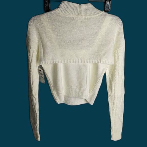 NWOT BP Cable Tank & Shrug Set in Ivory - Picture 3 of 11